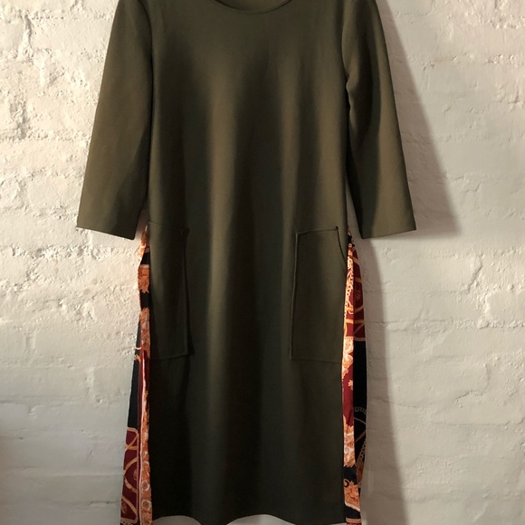 Satin belted Zara Dress with oversized pockets - Picture 2 of 7